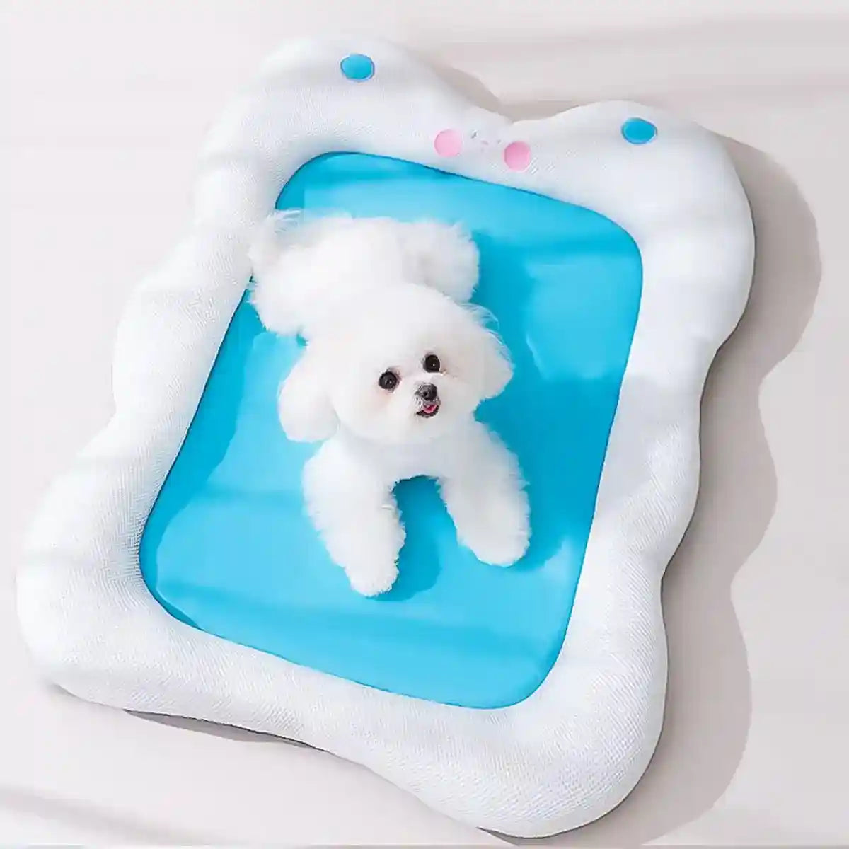 Cooling Dog Bed for Summer Comfort and Neck Support