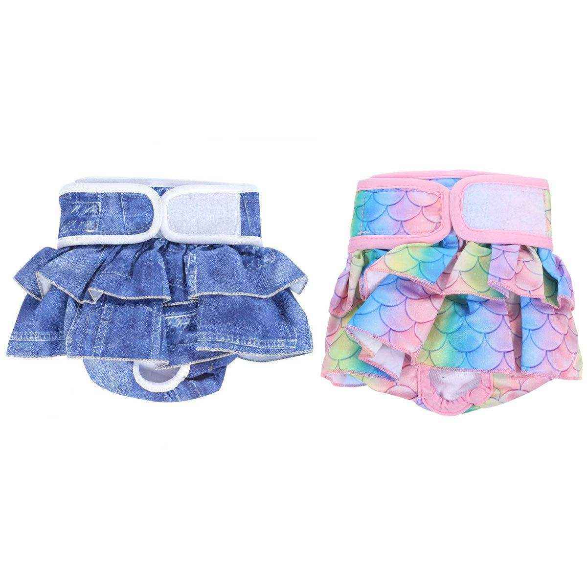 Stylish Washable Dog Diapers Reusable Pet Sanitary Pants