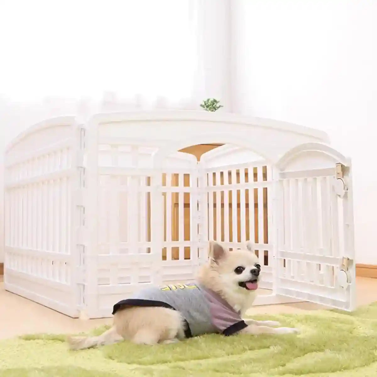 Stable Pet Fence Easy Installation Playpen with Double Locks