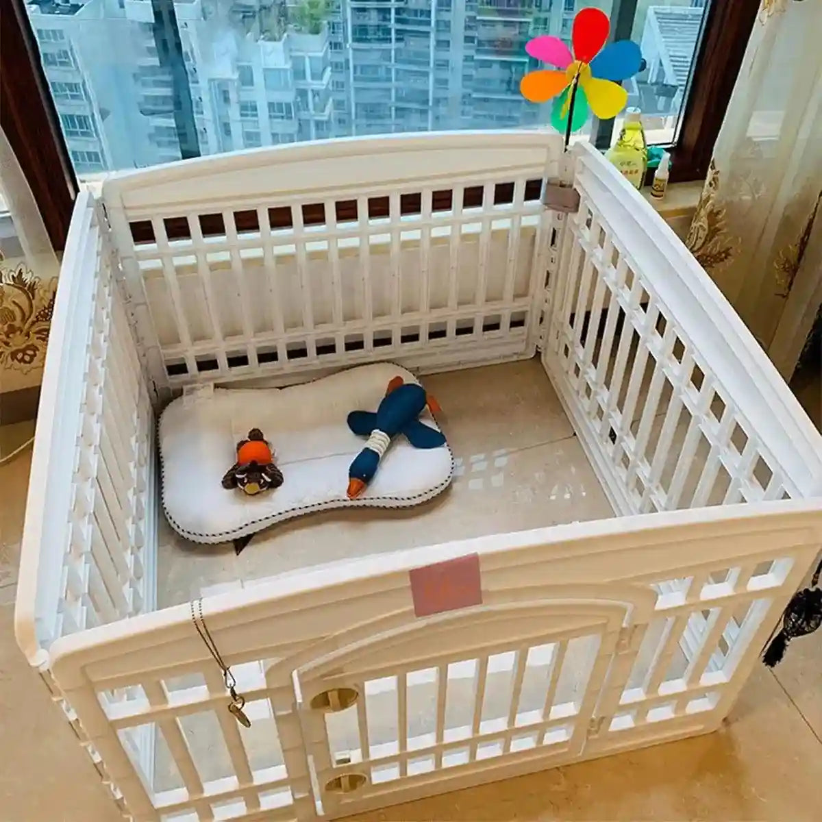 Stable Pet Fence Easy Installation Playpen with Double Locks