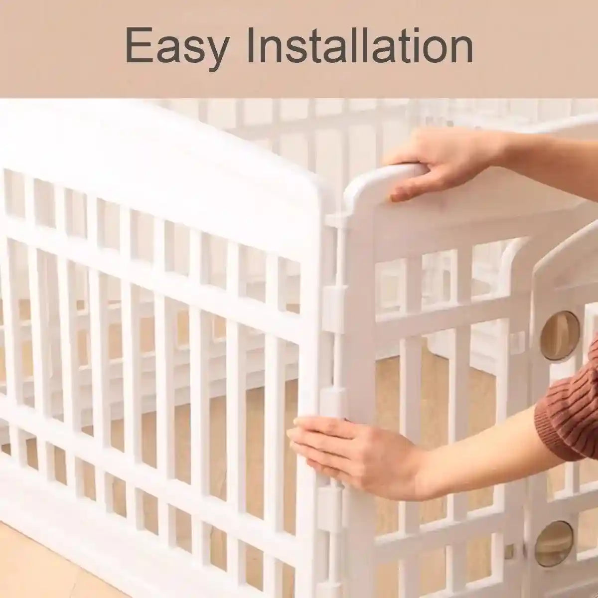 Stable Pet Fence Easy Installation Playpen with Double Locks