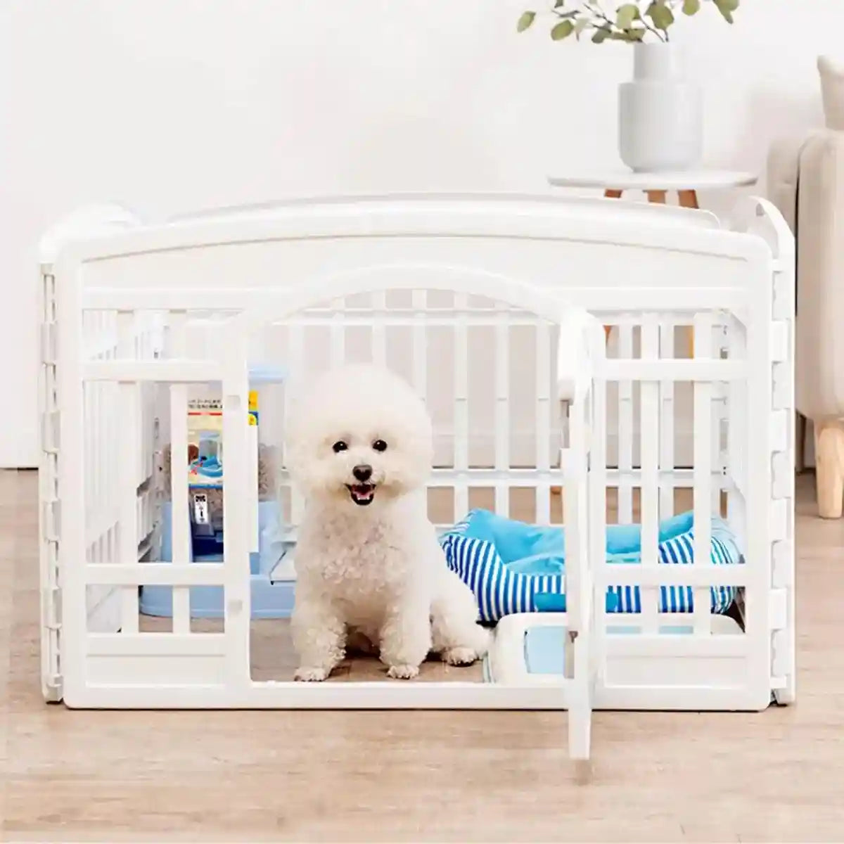 Stable Pet Fence Easy Installation Playpen with Double Locks