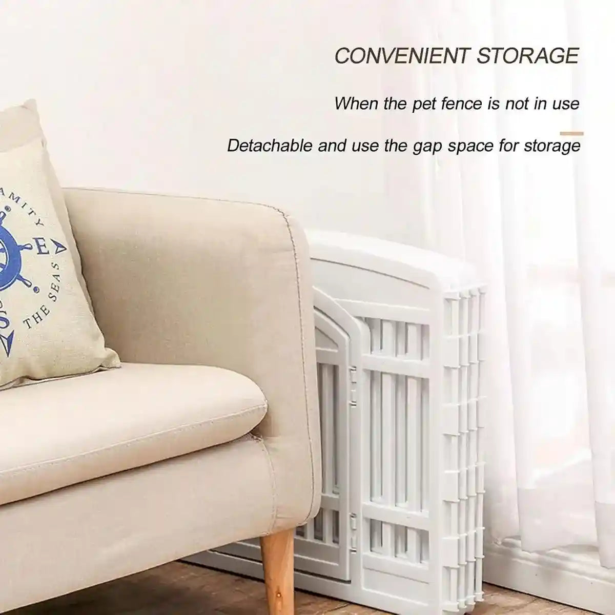 Stable Pet Fence Easy Installation Playpen with Double Locks