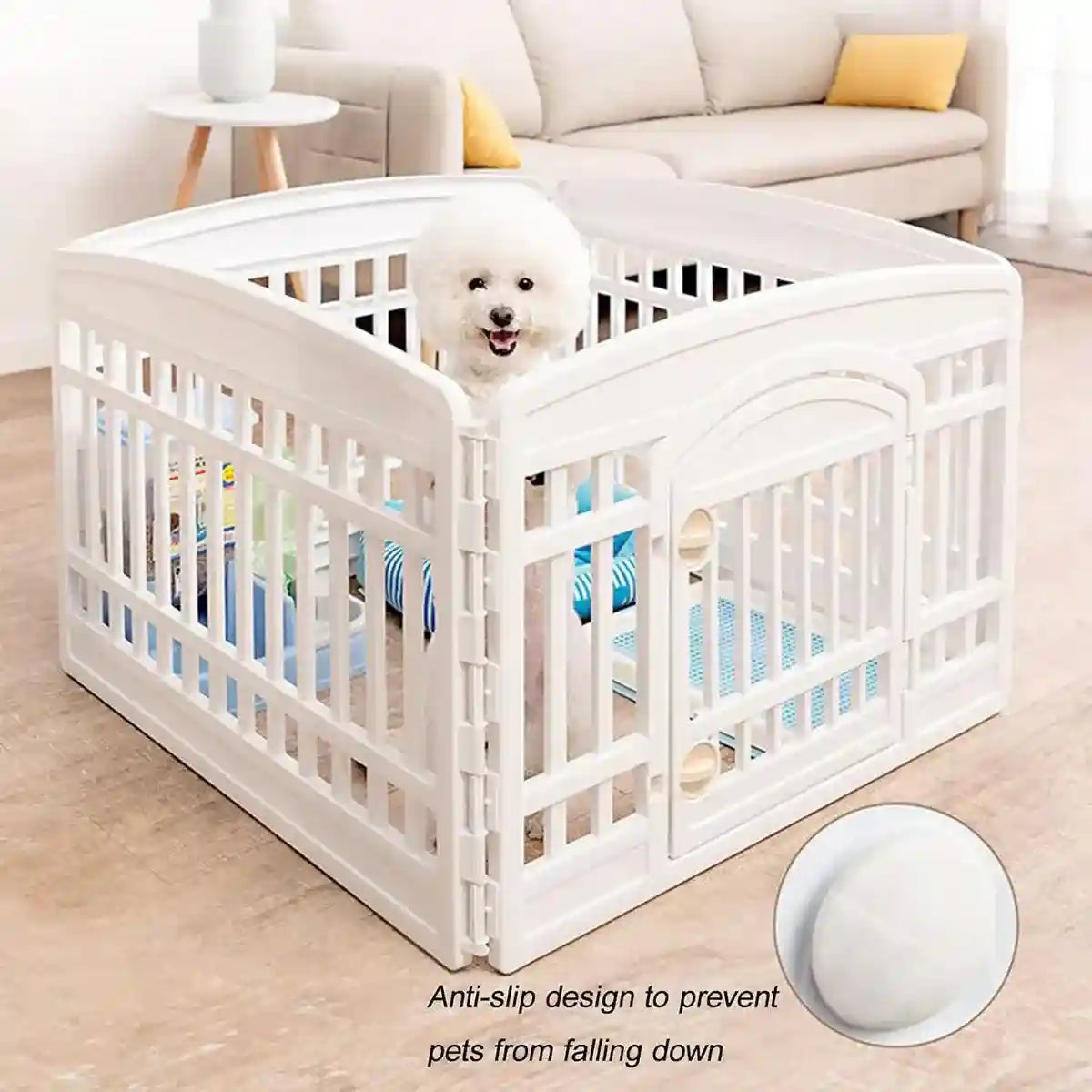 Stable Pet Fence Easy Installation Playpen with Double Locks