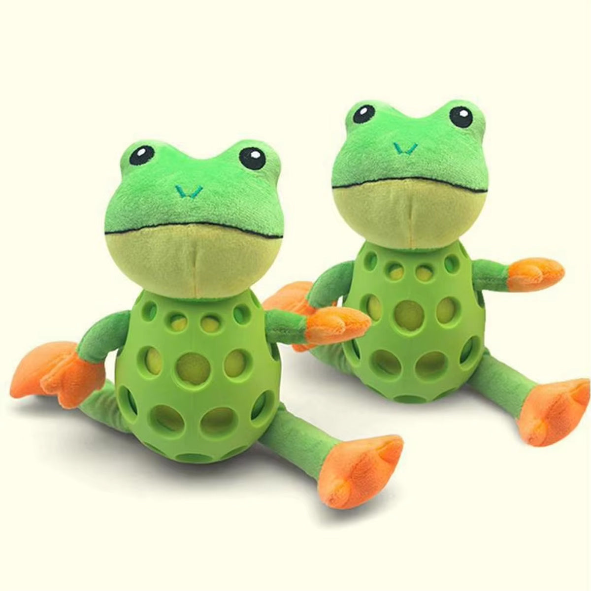 Plush Dog Toy Squeaky Frog Chew Toy