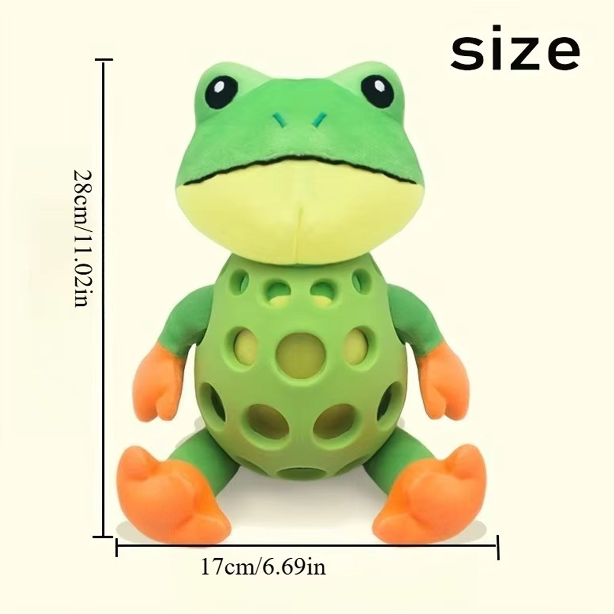 Plush Dog Toy Squeaky Frog Chew Toy