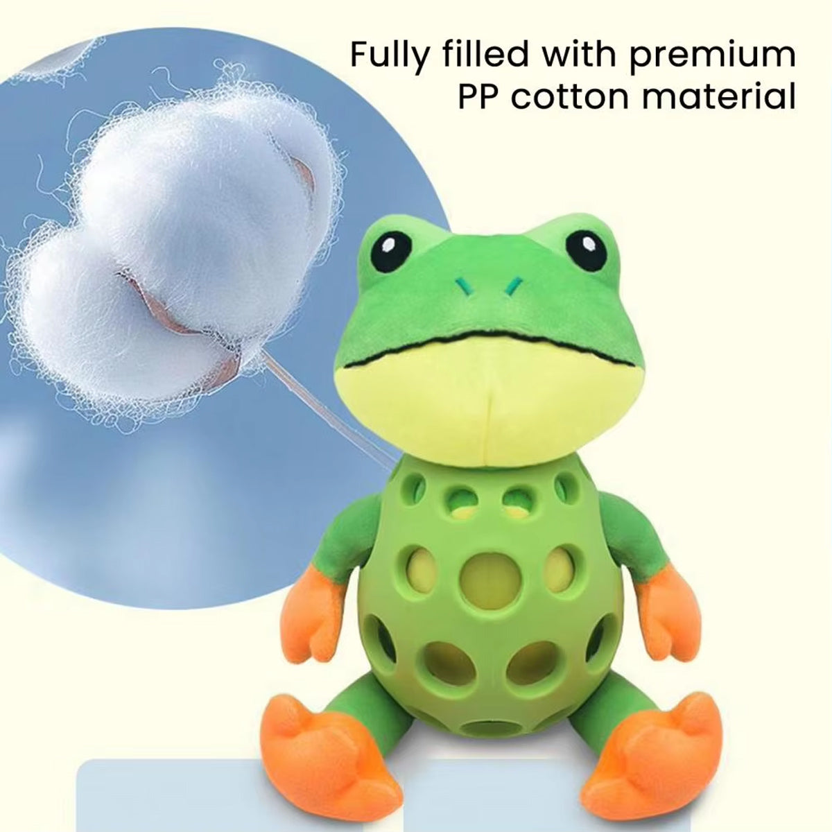 Plush Dog Toy Squeaky Frog Chew Toy