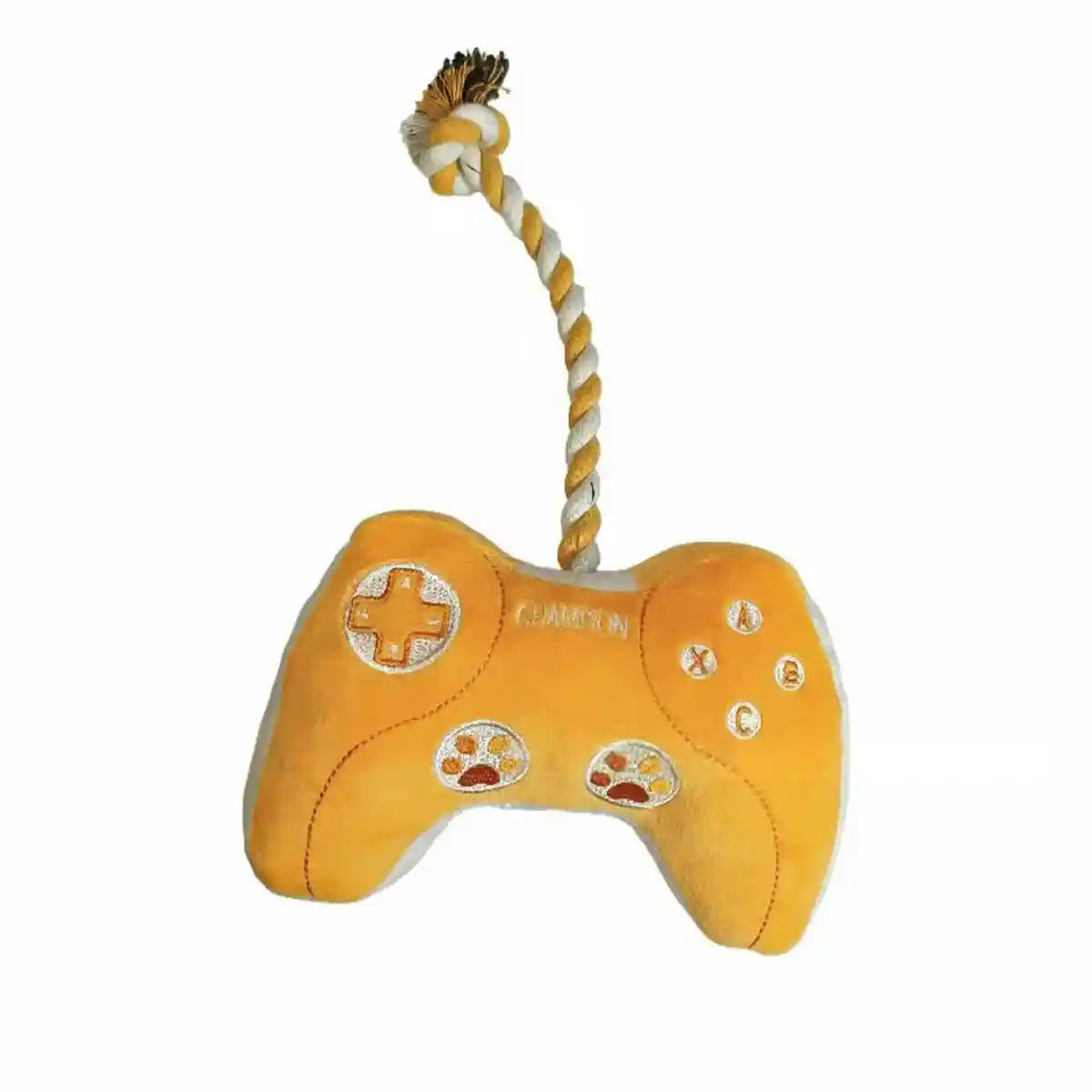 Interactive Dog Plush Toy with Rope and Squeakers