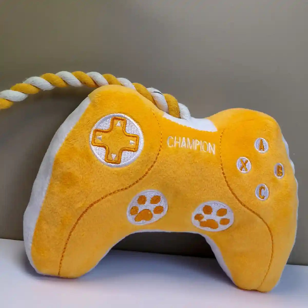 Interactive Dog Plush Toy with Rope and Squeakers