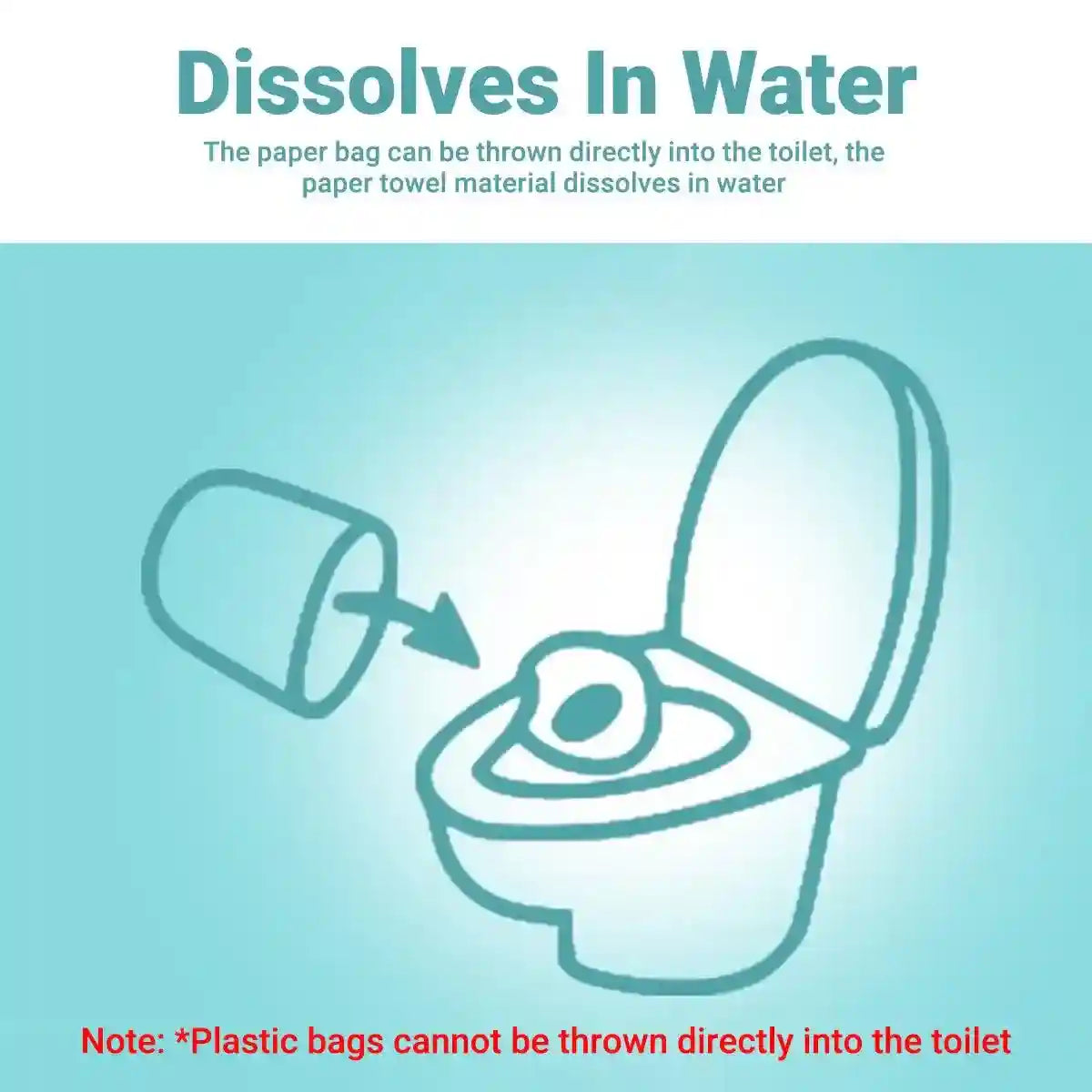 100pcs Eco-Friendly Dog Poop Bags Leak-Proof & Flushable Pet Waste Bags