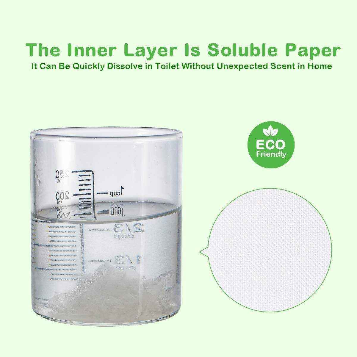 100pcs Eco-Friendly Dog Poop Bags Leak-Proof & Flushable Pet Waste Bags