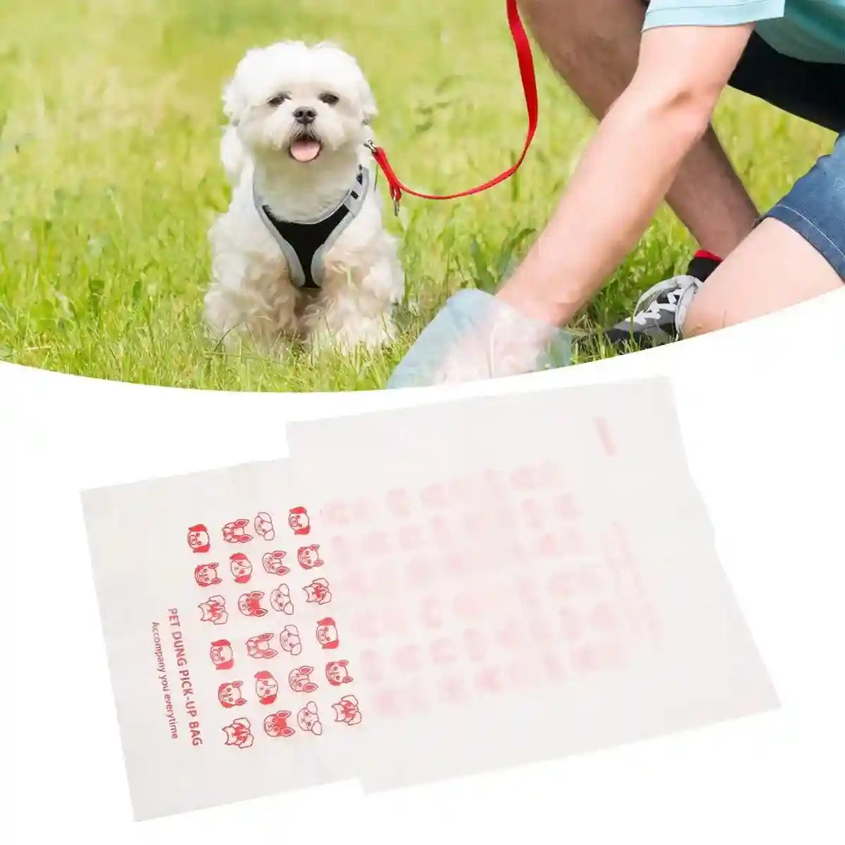 100pcs Eco-Friendly Dog Poop Bags Leak-Proof & Flushable Pet Waste Bags