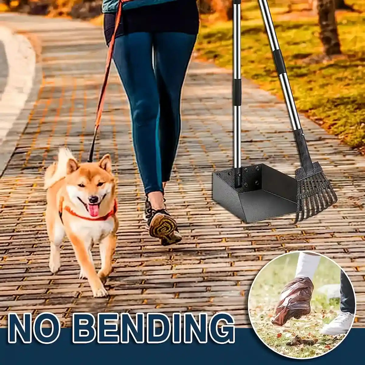 Long Handle Pet Waste Scooper Set for Dogs and Cats