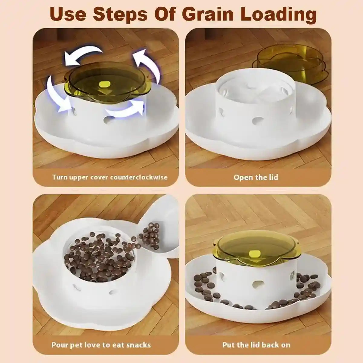 Interactive Pet Food Dispenser for Slow Feeding and Intelligence Training