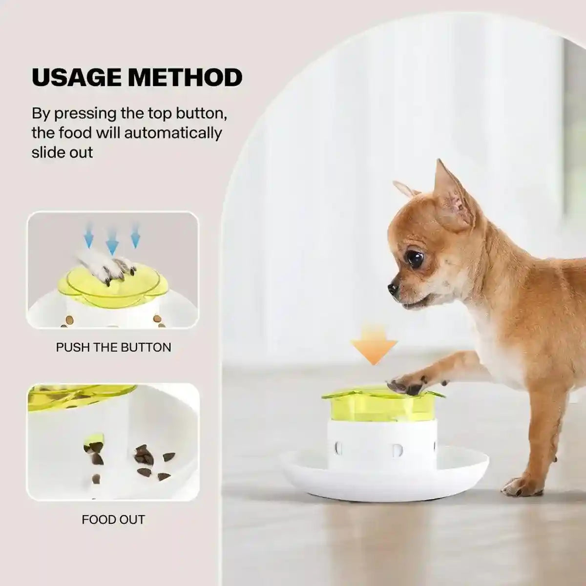 Interactive Pet Food Dispenser for Slow Feeding and Intelligence Training