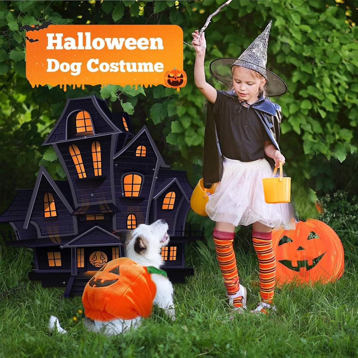 Dog Cat Pet Pumpkin Fancy Dress Outfits Halloween Xmas Cosplay Costume Clothes