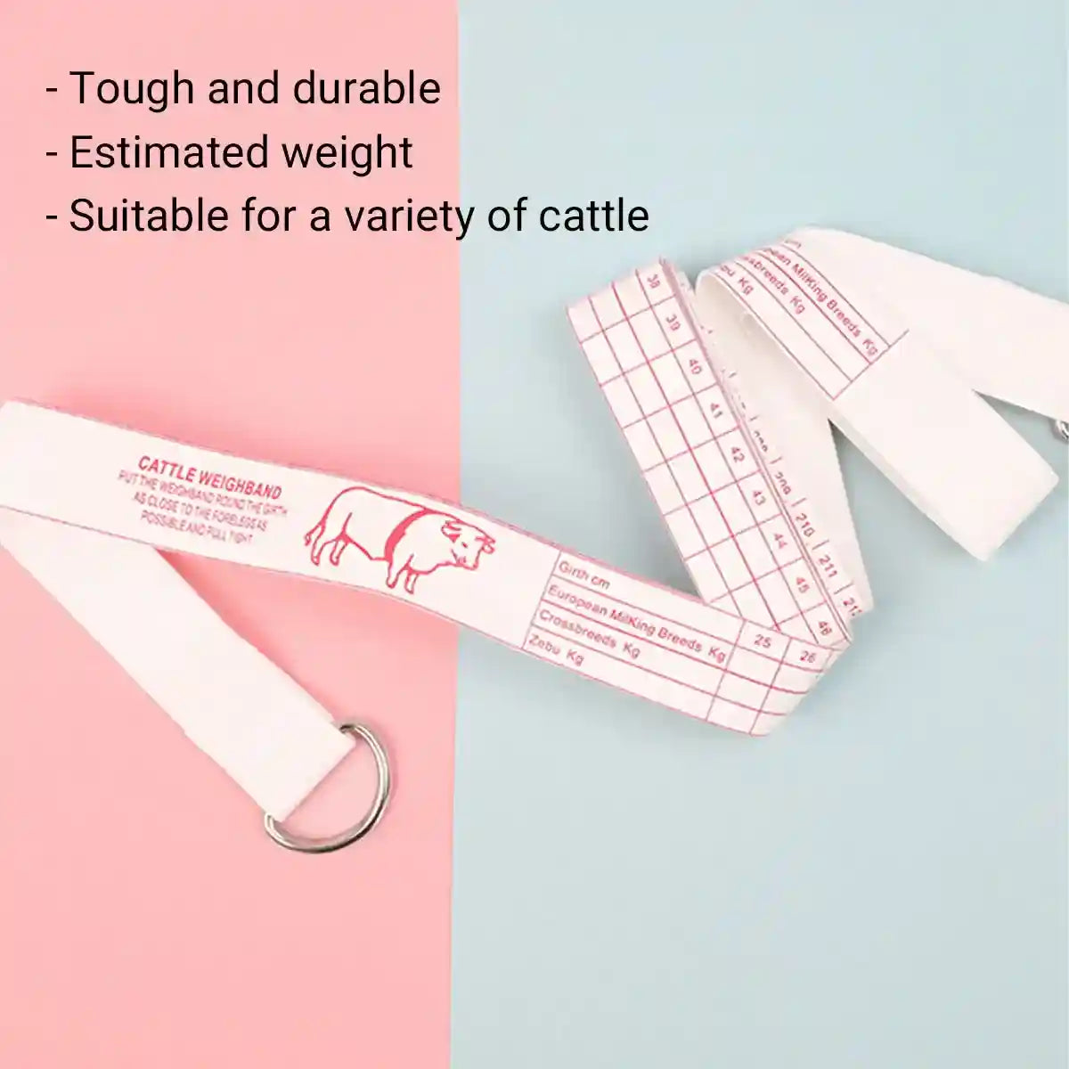 Cattle Weighing Tape for Livestock Dual-Sided Weight Estimator Belt