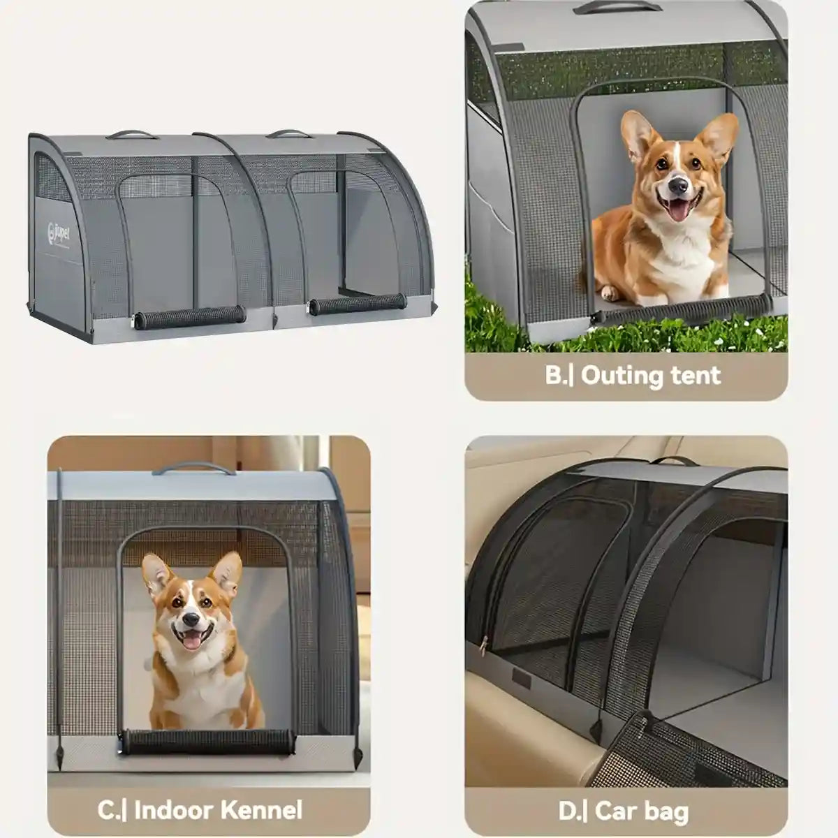 Portable Pet Car Nest Tent for Cats and Dogs