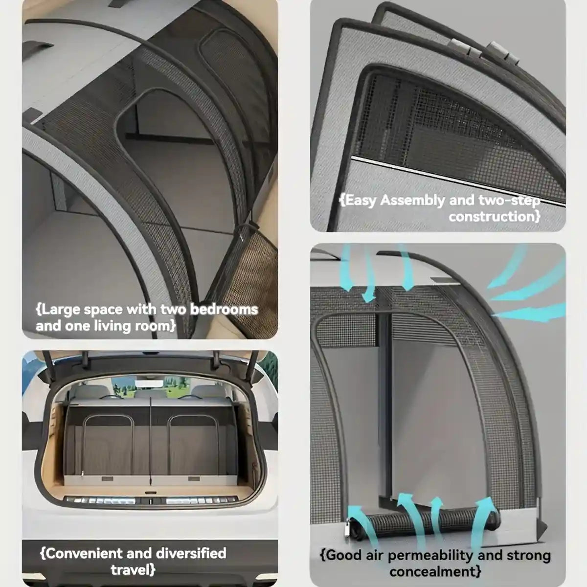 Portable Pet Car Nest Tent for Cats and Dogs