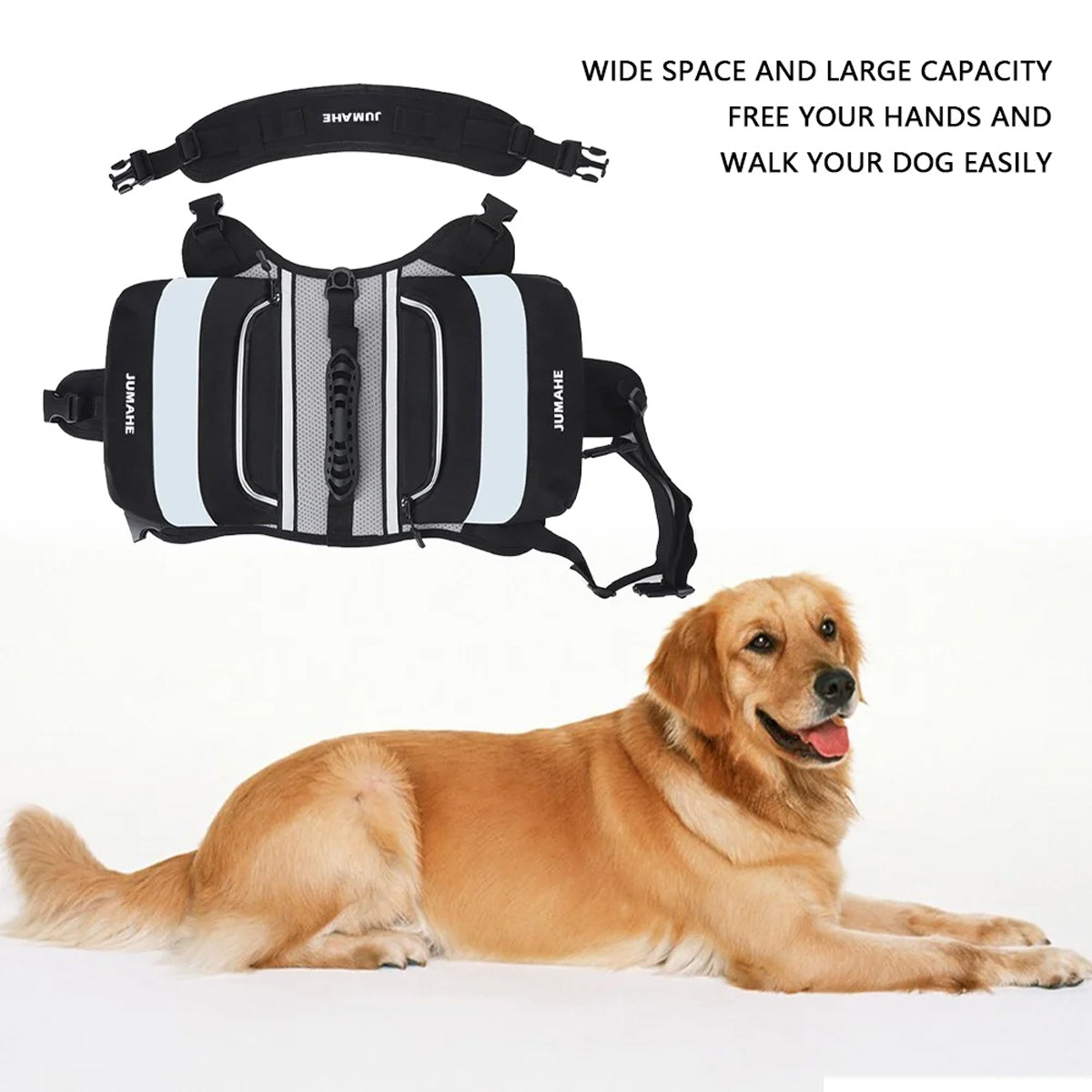 Dog Backpack Harness For Travel and Outdoor
