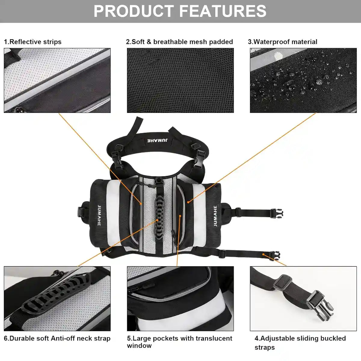 Dog Backpack Harness For Travel and Outdoor