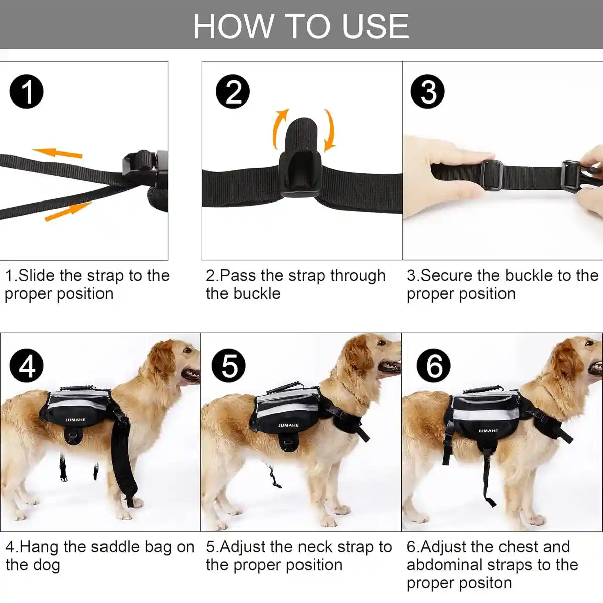 Dog Backpack Harness For Travel and Outdoor