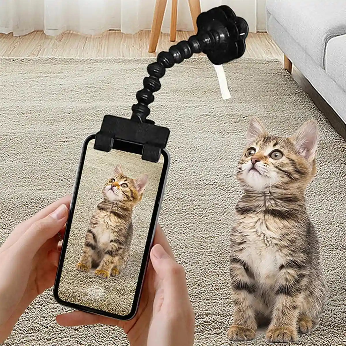 Pet Selfie Stick Smartphone Clip For Perfect Pet Photos