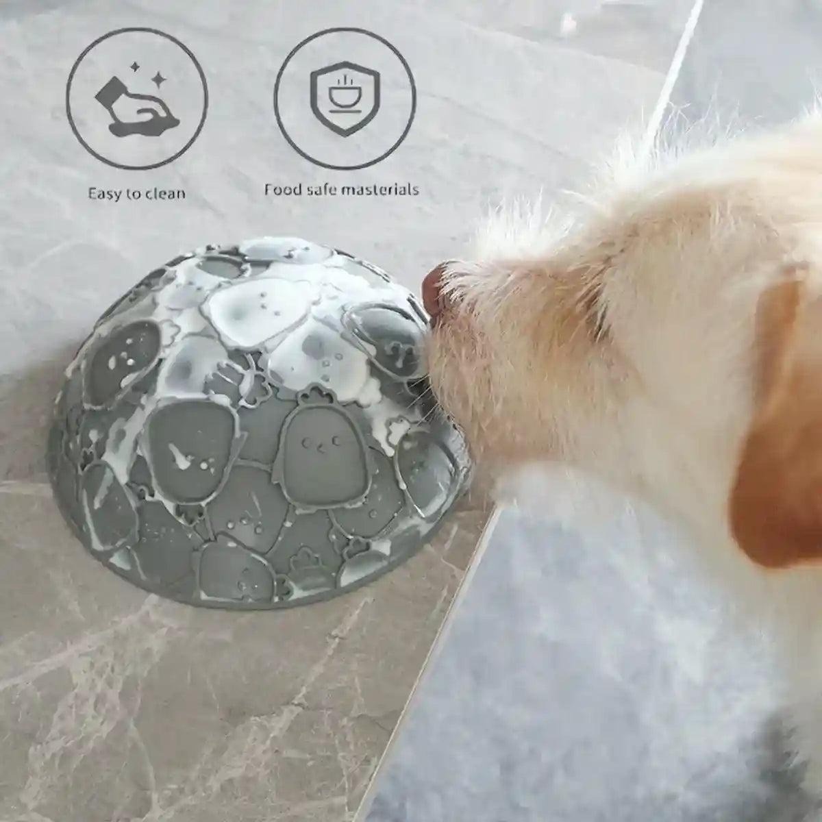 Pet Slow Food Bowl Silicone Double Sided Lick Bowl for Dogs and Cats Eating