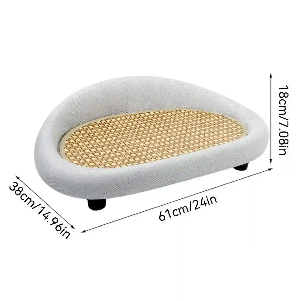 Sisal Cat Scratching Board with Cozy Velvet Nest