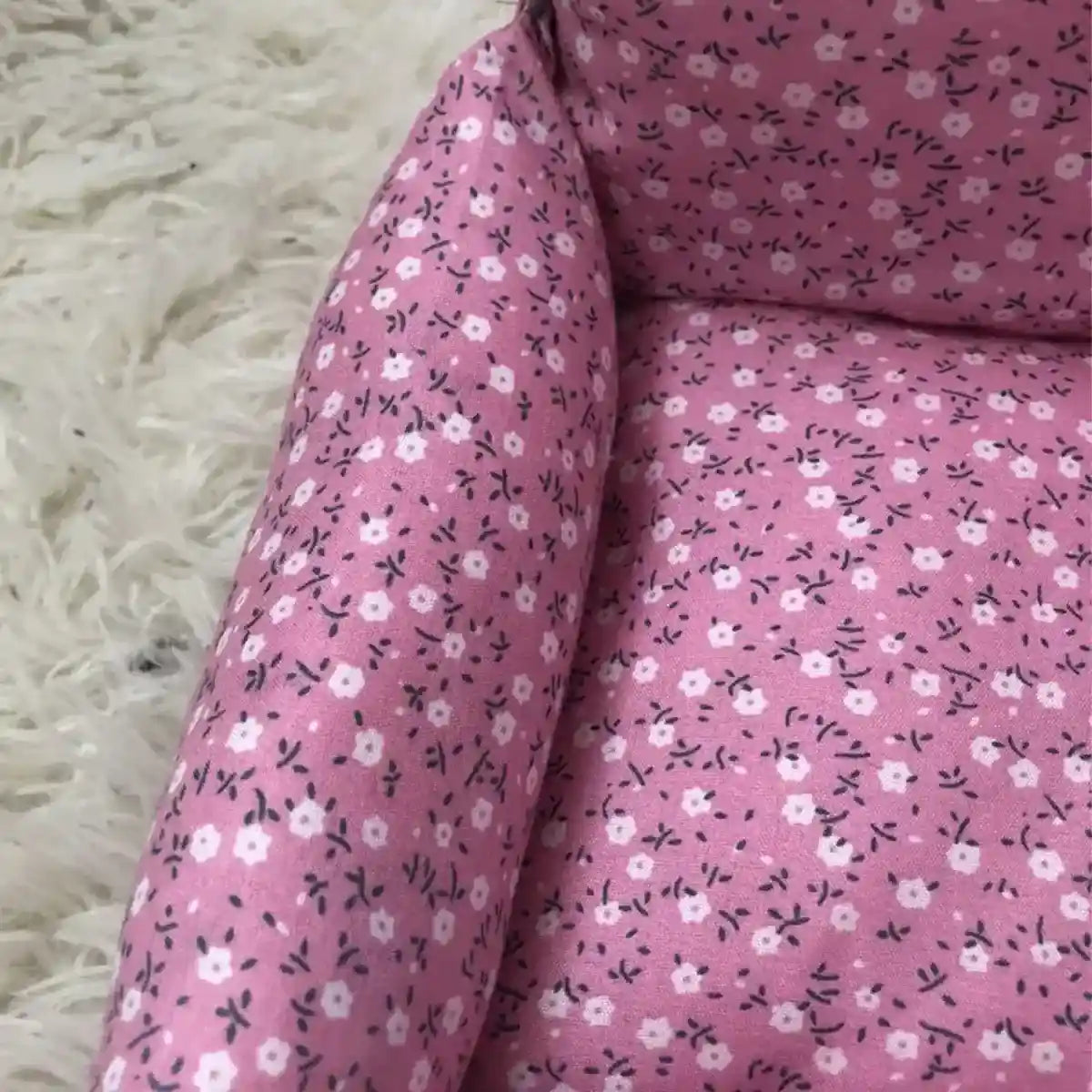 Floral Sofa for Guinea Pigs Cozy Small Pet Bed for Rabbits & Chinchillas