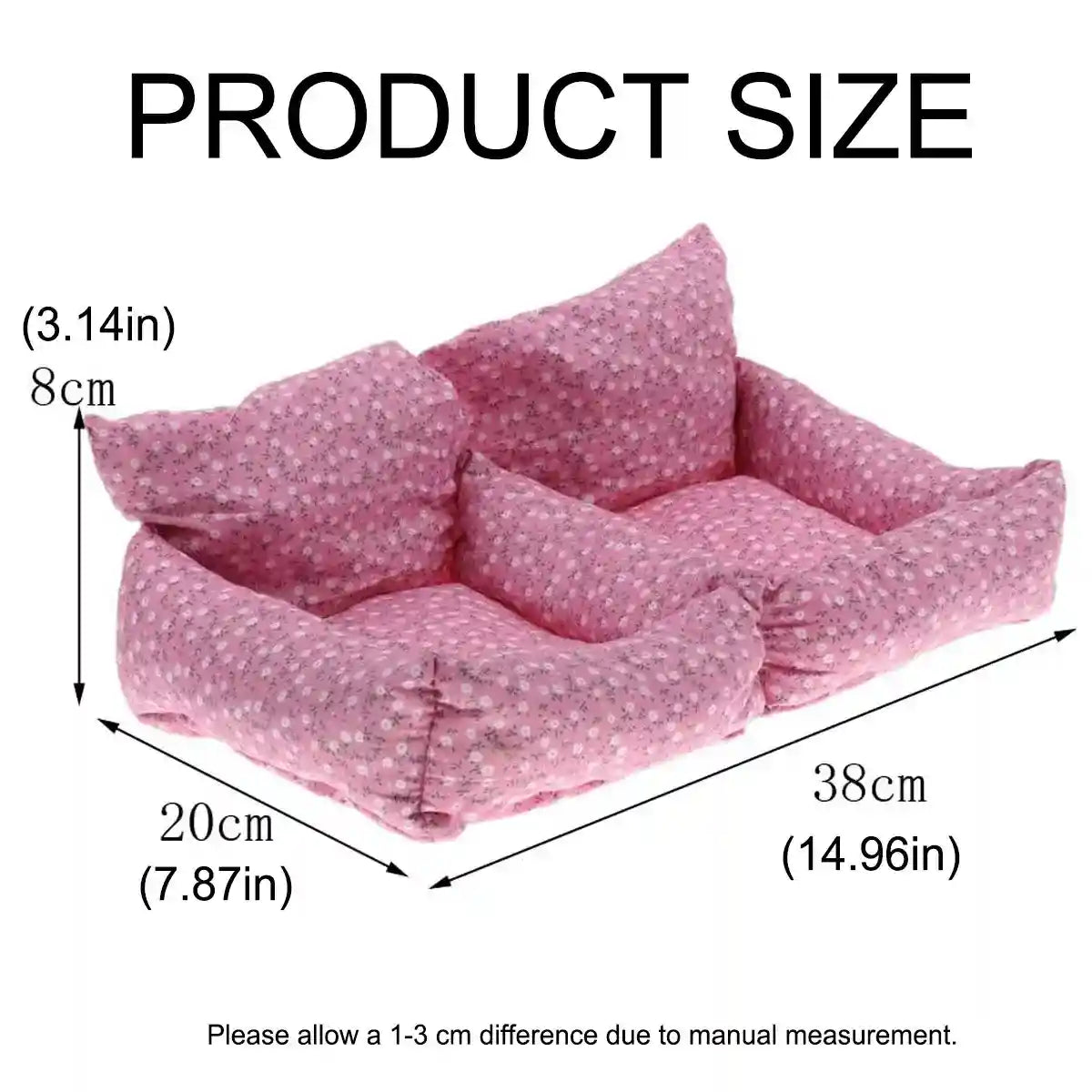 Floral Sofa for Guinea Pigs Cozy Small Pet Bed for Rabbits & Chinchillas