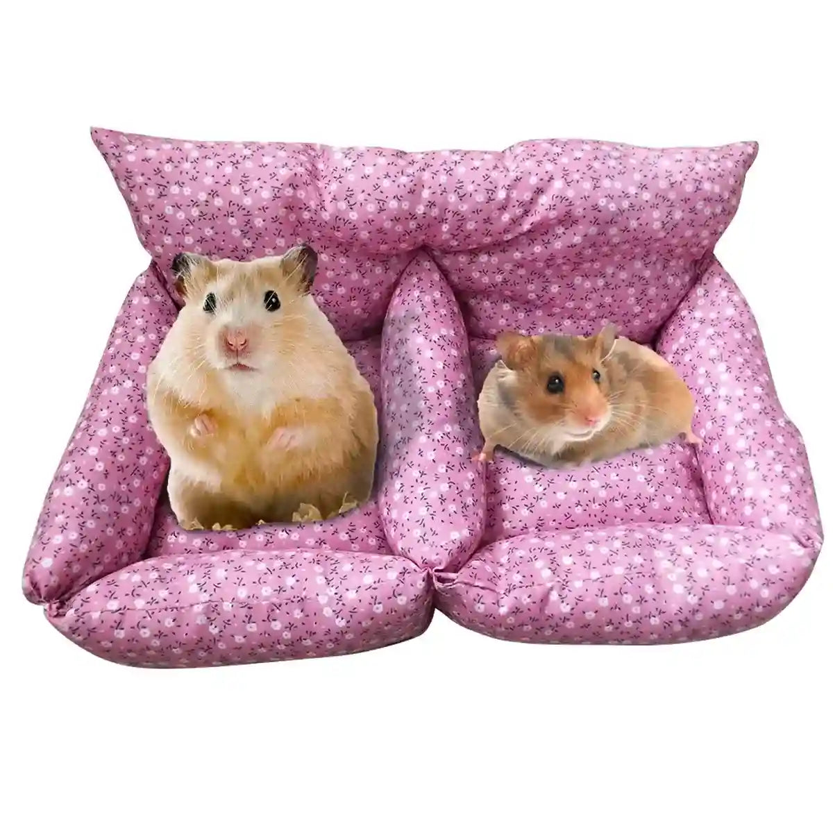 Floral Sofa for Guinea Pigs Cozy Small Pet Bed for Rabbits & Chinchillas