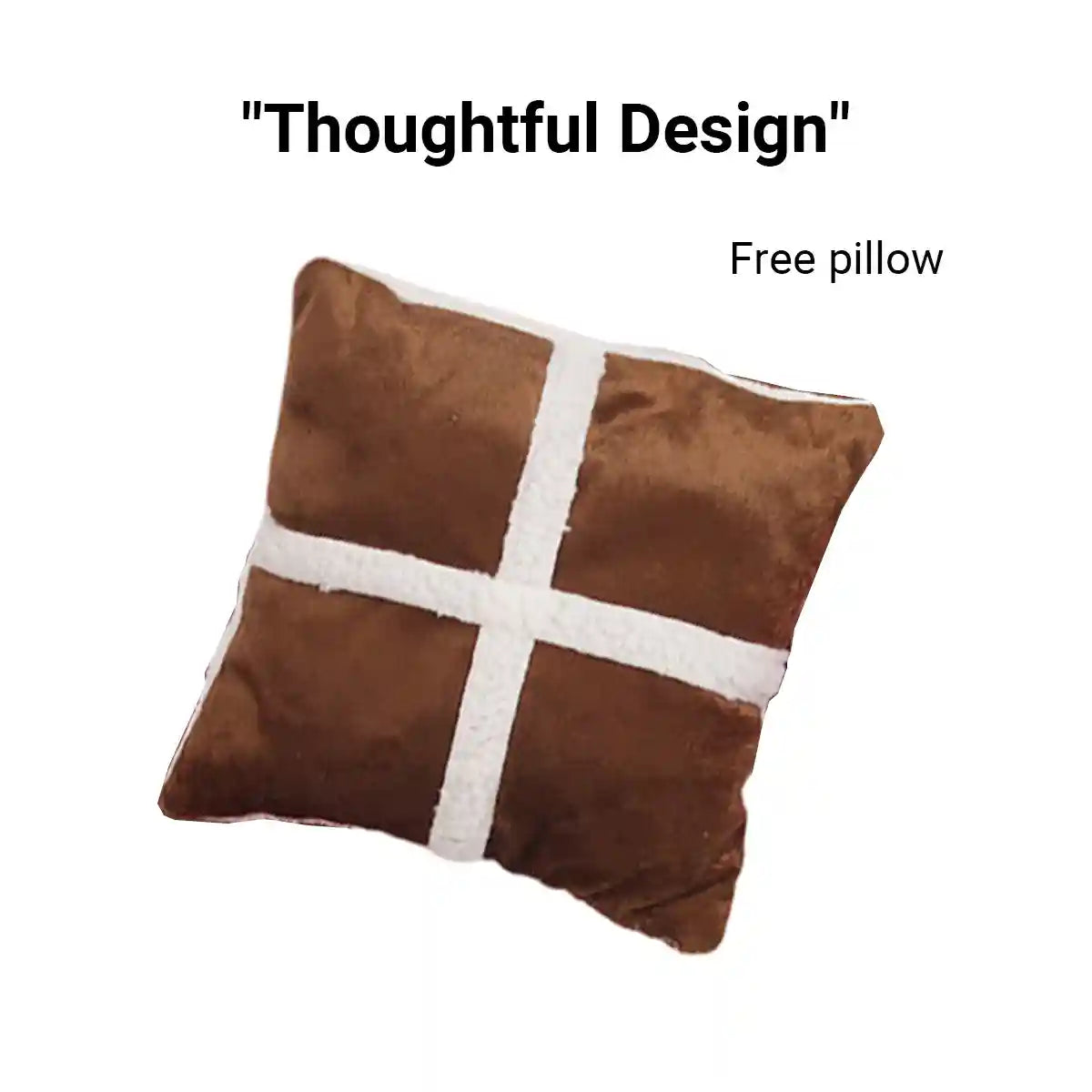 Soft Plush Pet Sofa Bed with Pillow for Cats and Small Dogs