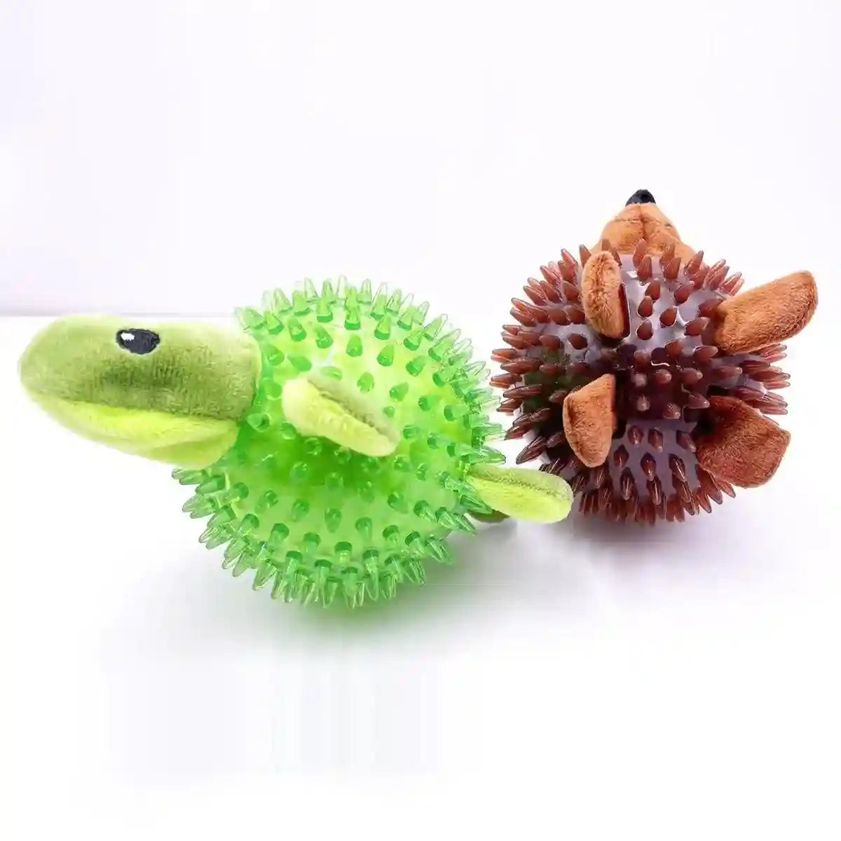 Durable Squeaky Dog Toy Fun Hedgehog & Turtle Chew Toy for Small to Medium Dogs