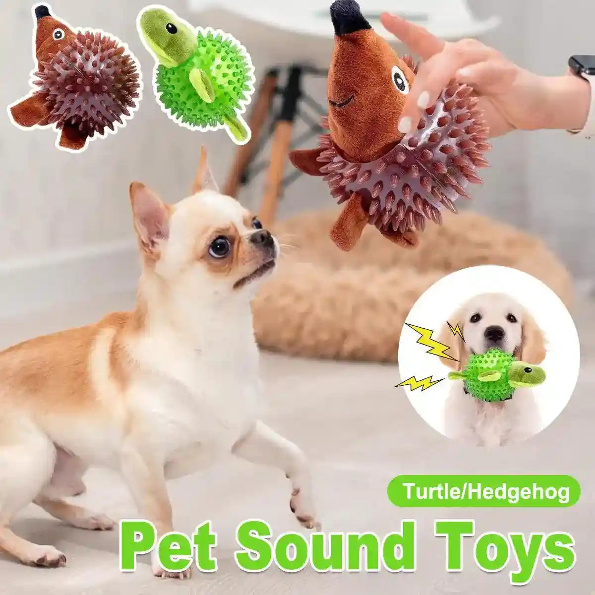 Durable chew toy with textured surface for dog dental care.