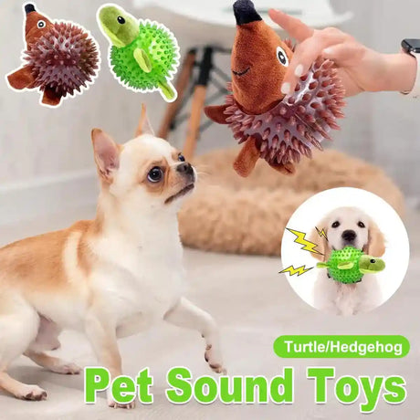 Durable chew toy with textured surface for dog dental care.