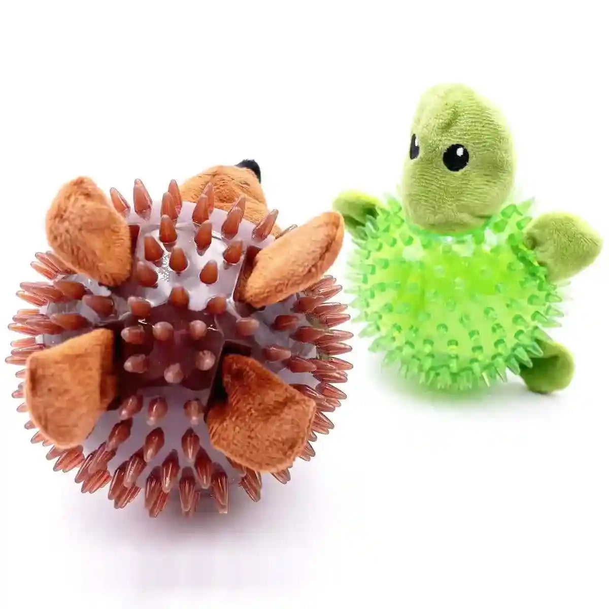Durable Squeaky Dog Toy Fun Hedgehog & Turtle Chew Toy for Small to Medium Dogs