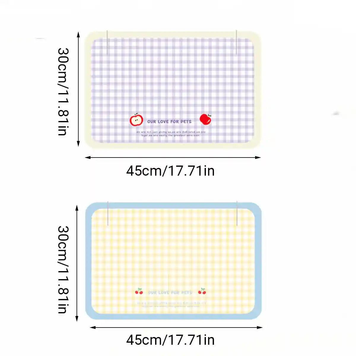 Waterproof Pet Feeding Mat for Cats and Dogs Non-Slip PU Leather Placemat