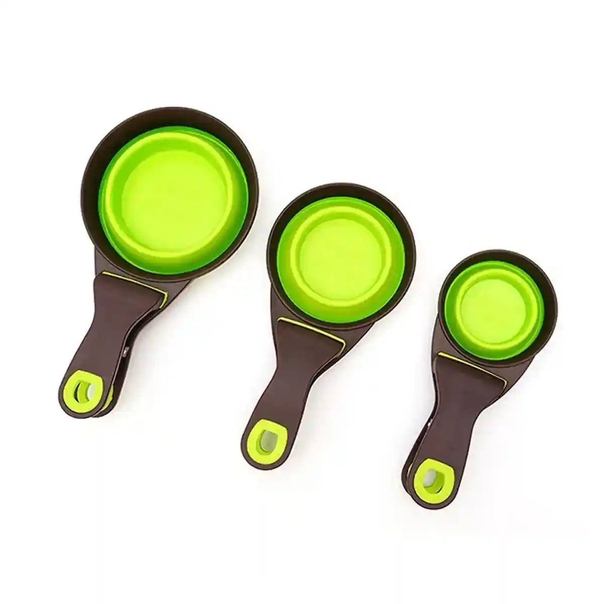 Folding Silicone Pet Bowl Collapsible Dog Food Scoop Travel Clip