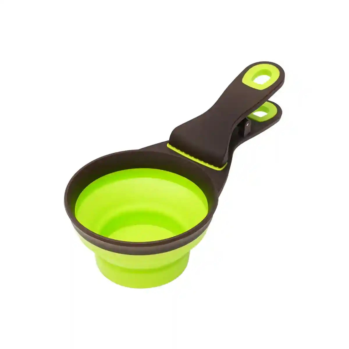 Folding Silicone Pet Bowl Collapsible Dog Food Scoop Travel Clip