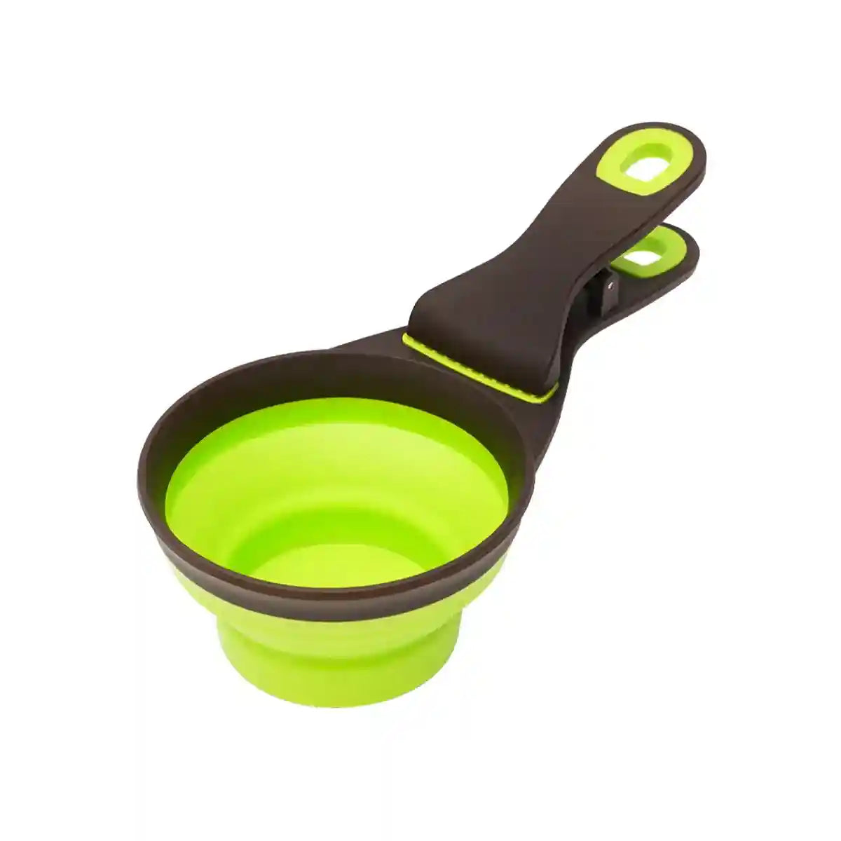 Folding Silicone Pet Bowl Collapsible Dog Food Scoop Travel Clip