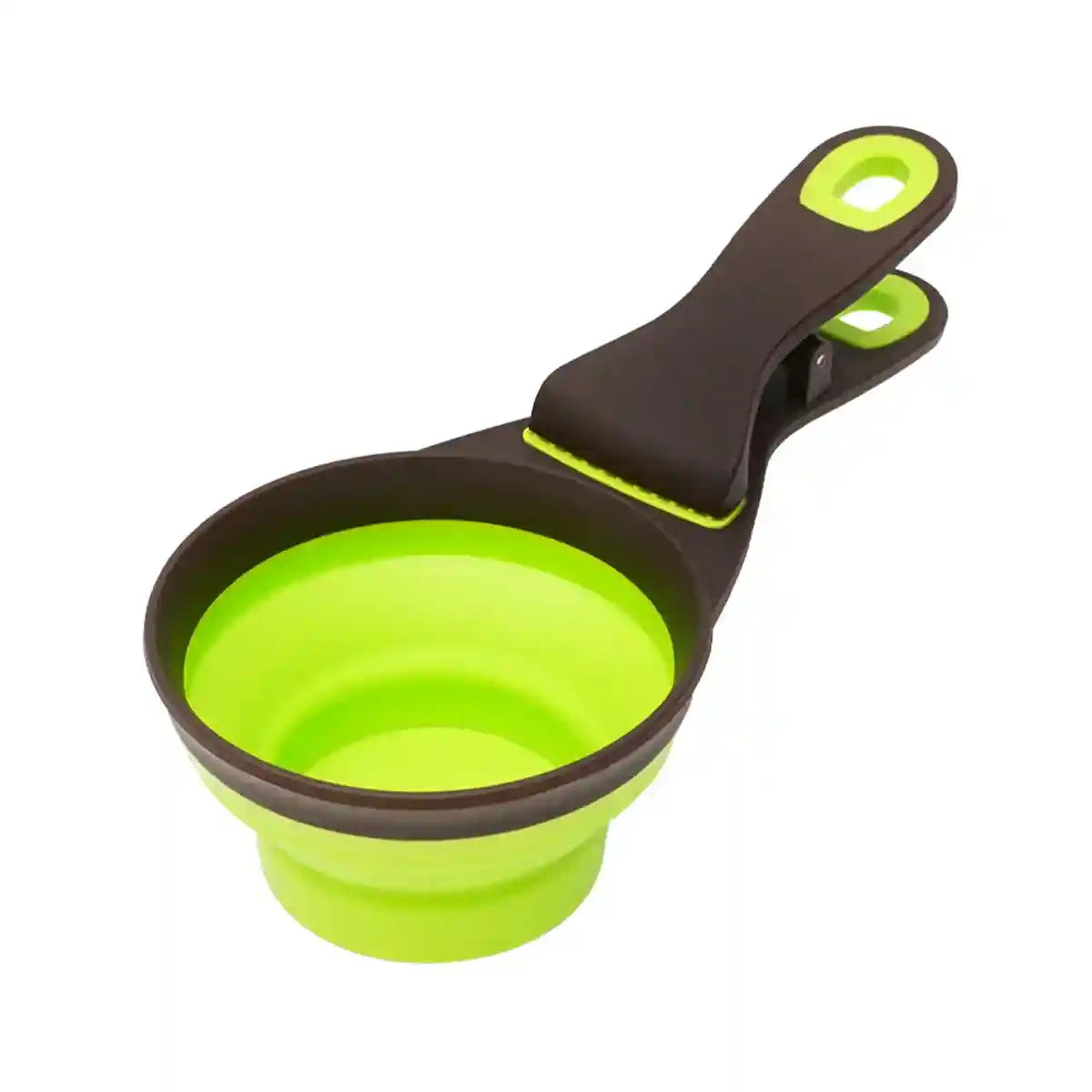 Folding Silicone Pet Bowl Collapsible Dog Food Scoop Travel Clip