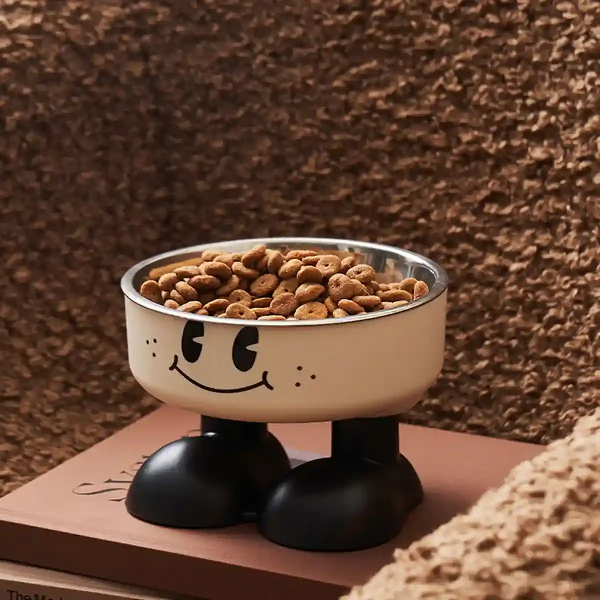 Non-Slip Stainless Steel Pet Bowl with Elevated Base