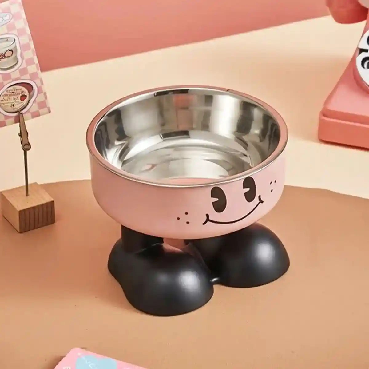 Non-Slip Stainless Steel Pet Bowl with Elevated Base