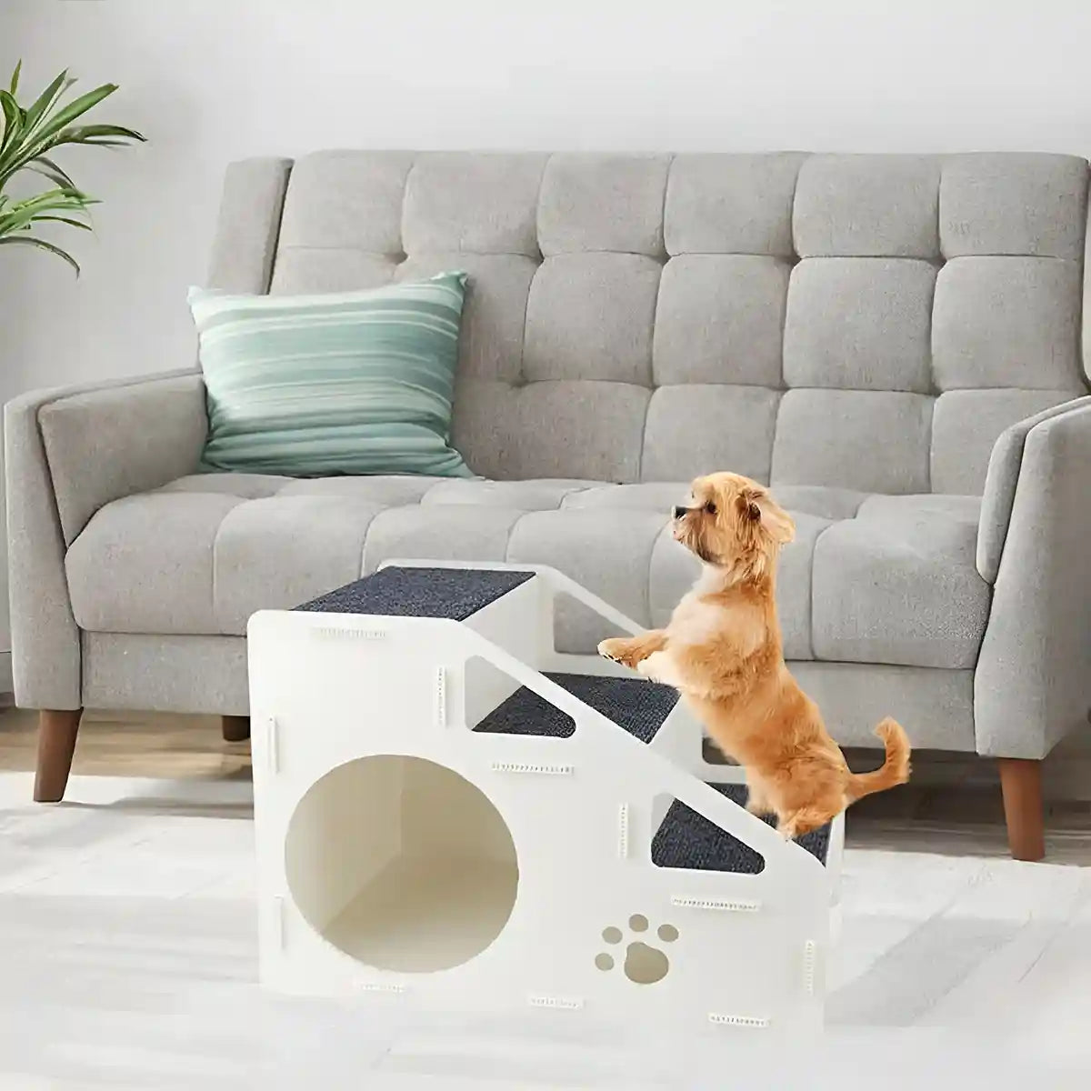 Pet Stairs With Nest Non-Slip Indoor Steps for Small Pets