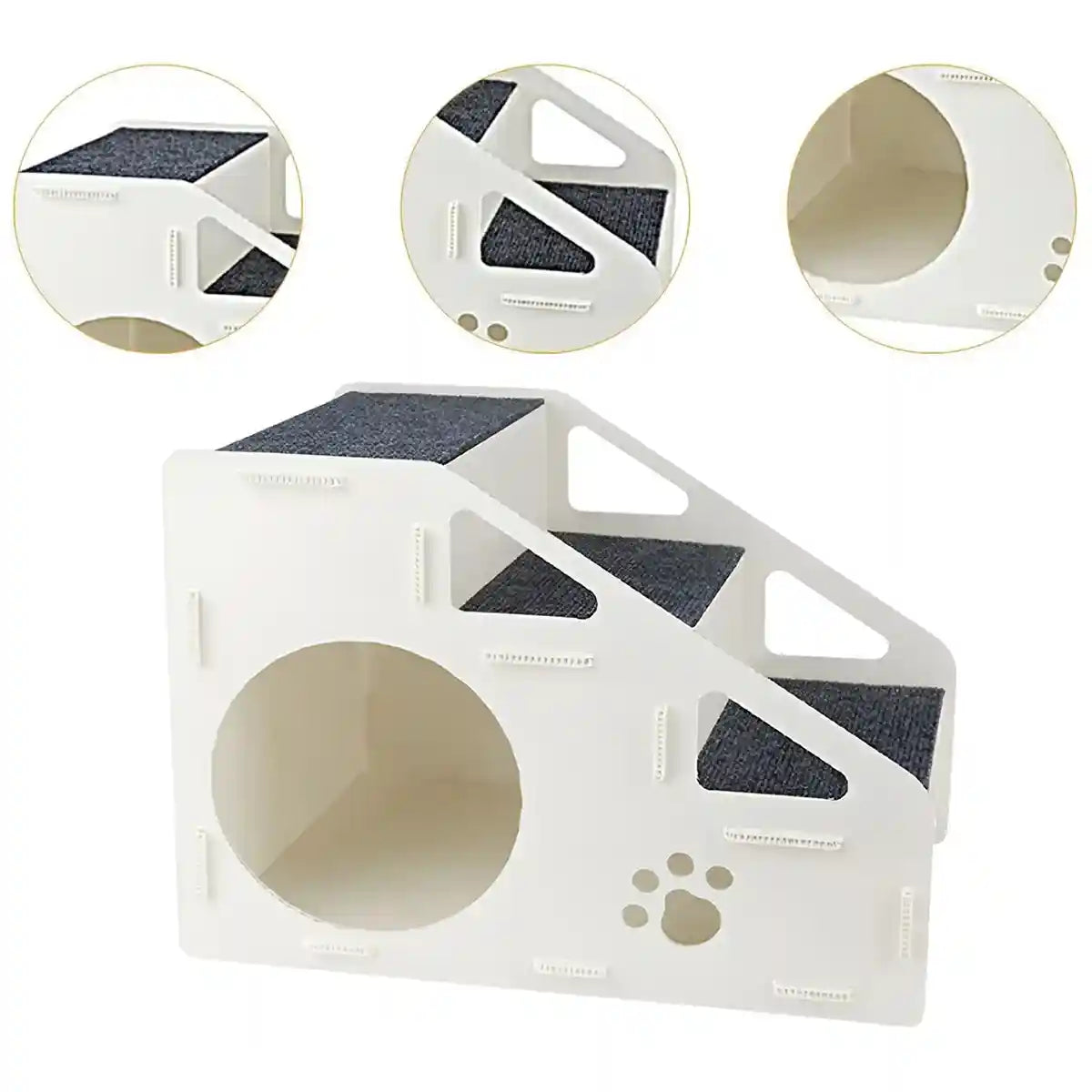Pet Stairs With Nest Non-Slip Indoor Steps for Small Pets
