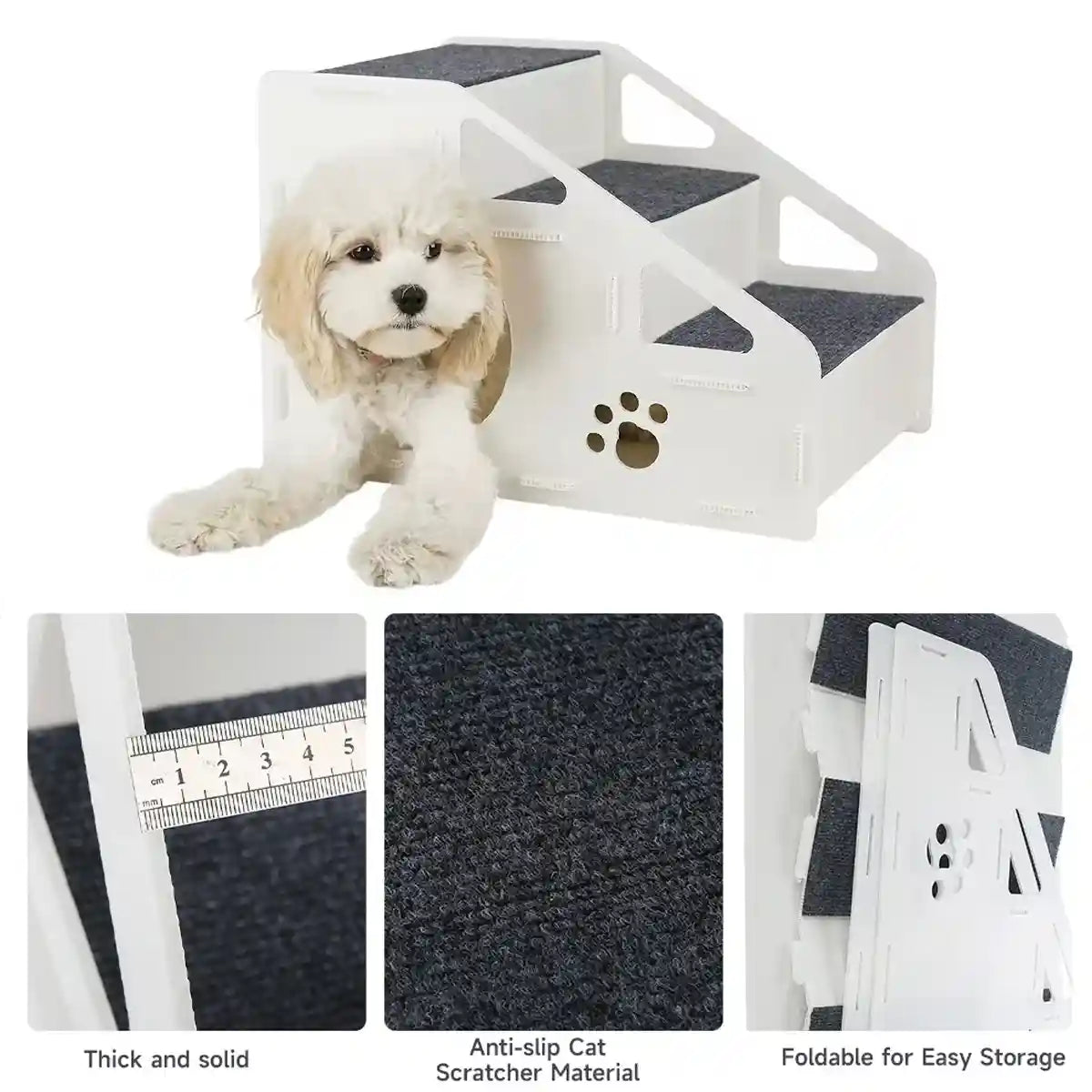 Pet Stairs With Nest Non-Slip Indoor Steps for Small Pets