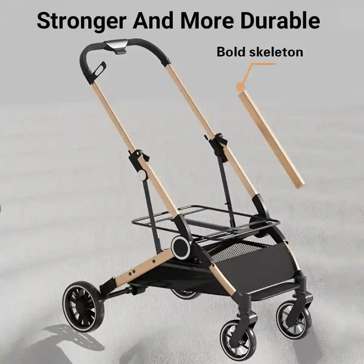 Luxury Foldable Pet Stroller with Detachable Carrier 2-in-1 Design