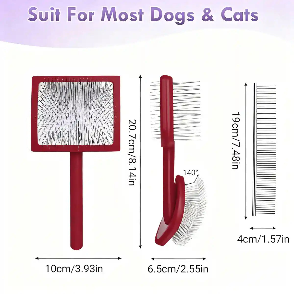 Pet Dog Hair Shedding Undercoat Rake Grooming Trimmer Comb Brush