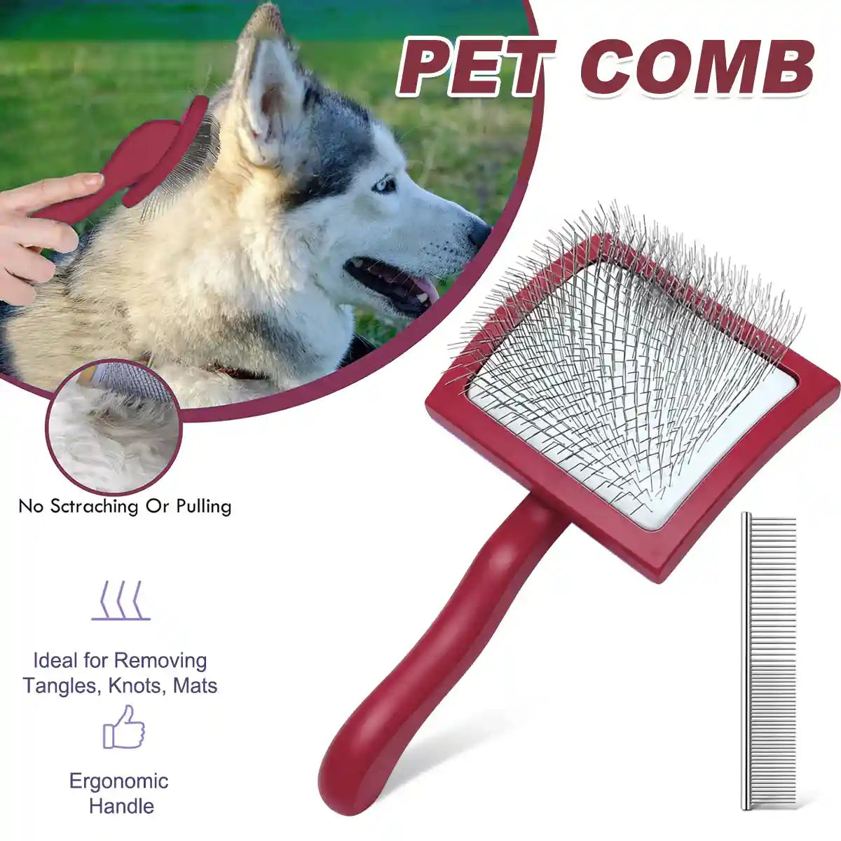 Pet Dog Hair Shedding Undercoat Rake Grooming Trimmer Comb Brush